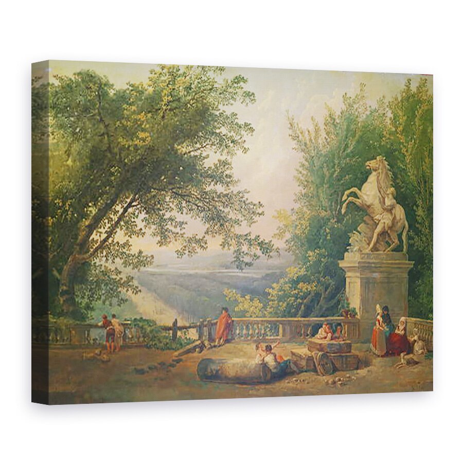Tablou canvas - Hubert Robert - Ruinele Terasei intr-un parc, 50 x 70 cm