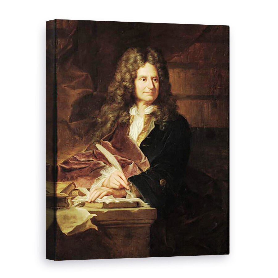 Tablou canvas - Hyacinthe Rigaud - Nicolas Boileau 1636-1711 dupa 1704, 75 x 100 cm