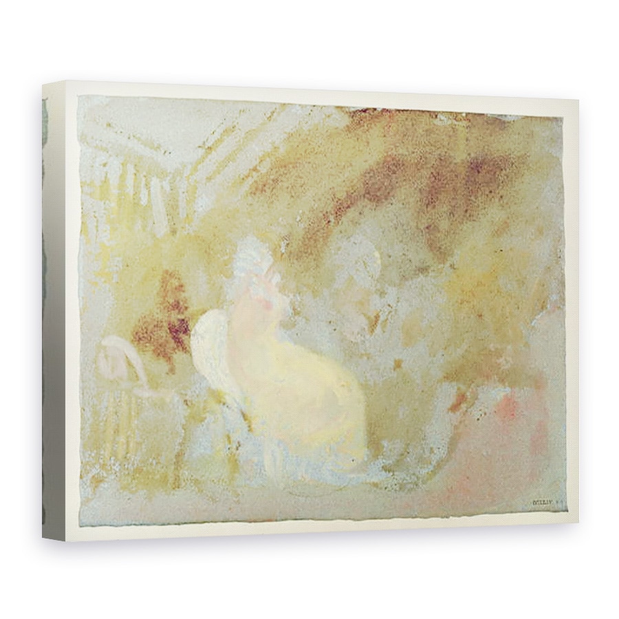 Tablou canvas - Joseph Mallord William Turner - Interior la Petworth cu figura asezata, 60 x 80 cm