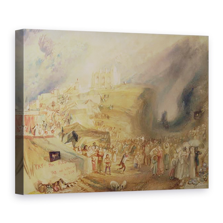 Tablou canvas - Joseph Mallord William Turner - Dealul Sfantului Ecaterina, Guildford, Surrey, 50 x 70 cm