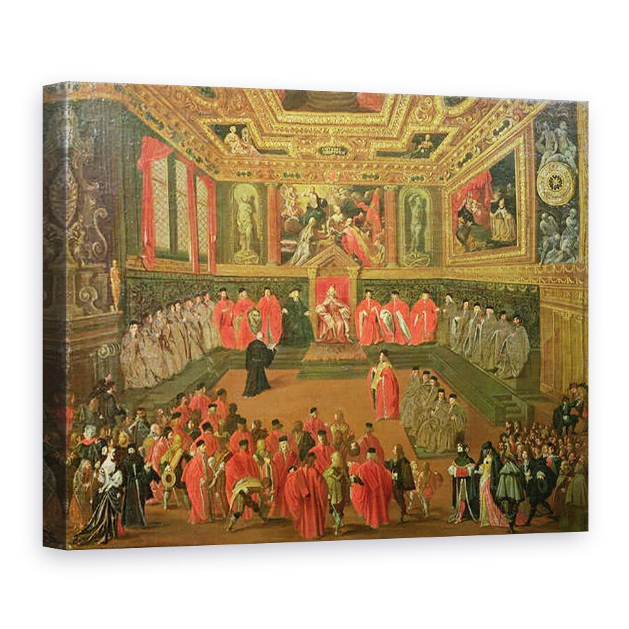 Tablou canvas - Joseph Heintz - Audienta cu Dogele la Colegiul Palatului Ducale, 60 x 80 cm