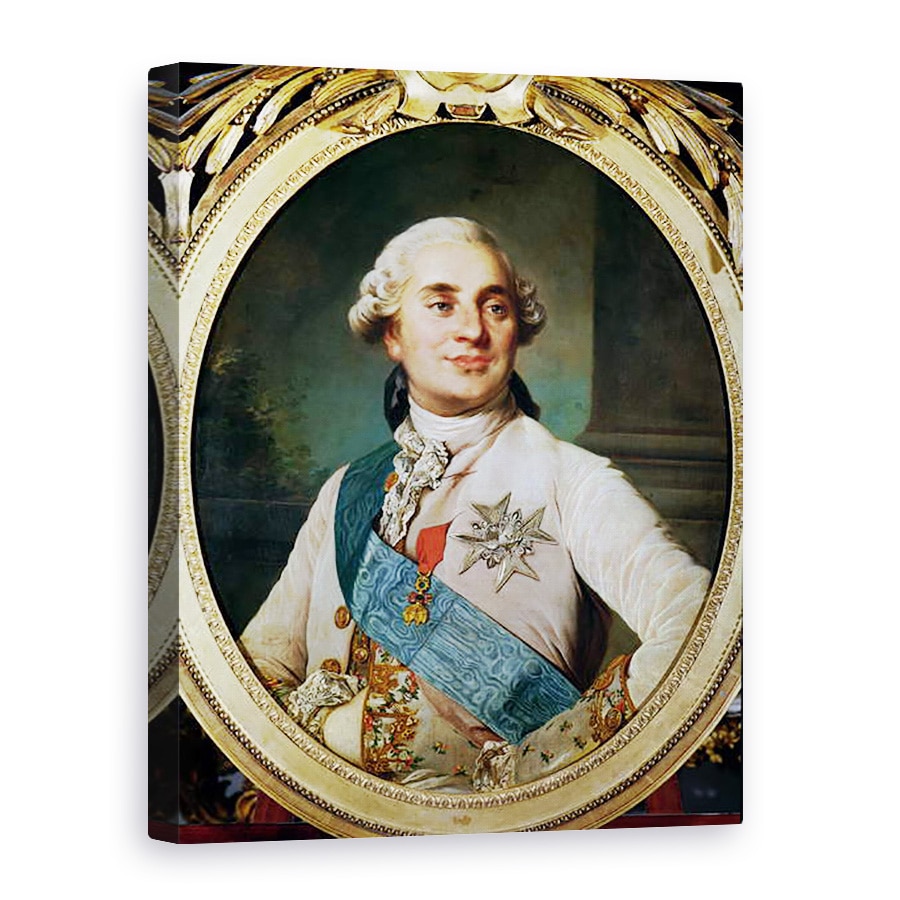 Tablou canvas - Joseph Siffred Duplessis - Medalion Portret De Ludovic al XVI-lea 1754-93 1775, 60 x 80 cm