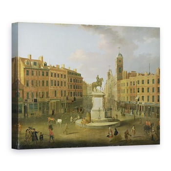 Tablou canvas - Joseph Nickolls - Crucea Charing, cu Statuia regelui Carol I si Northumberland House, 50 x 70 cm Tablou canvas - Joseph Nickolls - Crucea Charing, cu Statuia regelui Carol I si Northumberland House, 50 x 70 cm