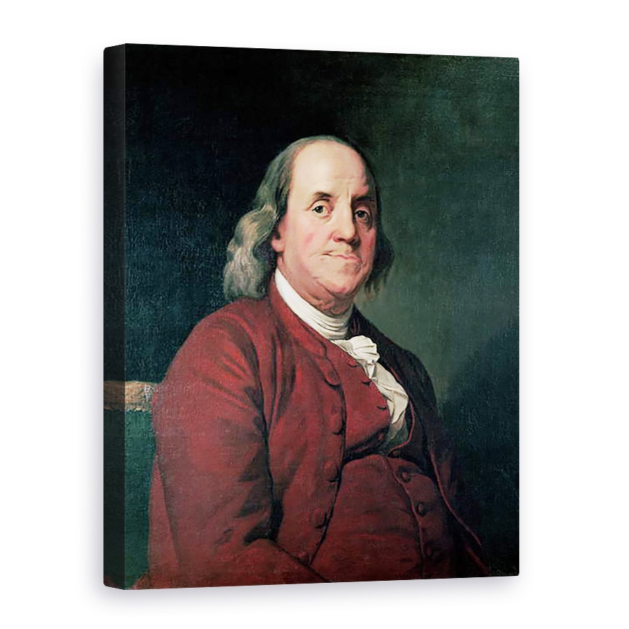 Tablou canvas - Joseph Wright - Benjamin Franklin, 75 x 100 cm