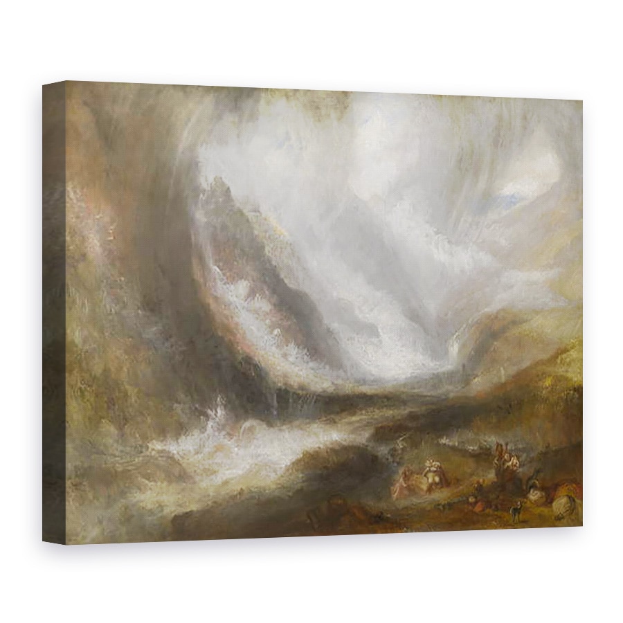 Tablou canvas - Joseph Mallord William Turner - Valea Aosta, Furtuna de zapada, avalansa si furtuna, 75 x 100 cm