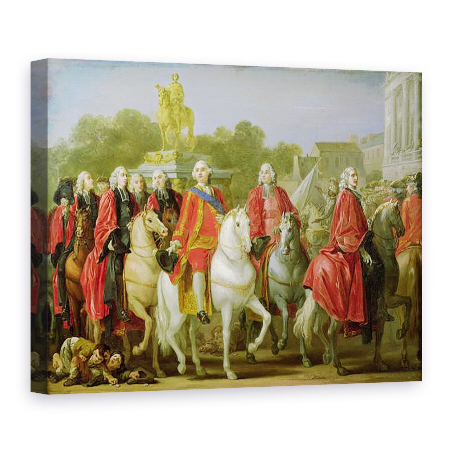 Tablou canvas - Joseph-Marie Vien the Elder - Inaugurarea locului Ludovic al XV-lea, 75 x 100 cm