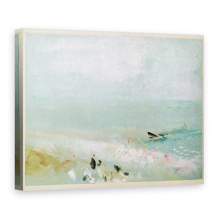 Tablou canvas - Joseph Mallord William Turner - Plaja cu figuri si un debarcader. c.1830, 60 x 80 cm