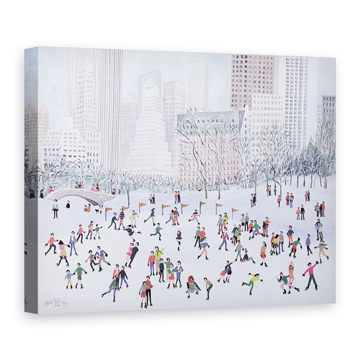 Judy Joel - Korcsolyapálya, Central Park, New York, Vászonkép, 60 x 80 cm