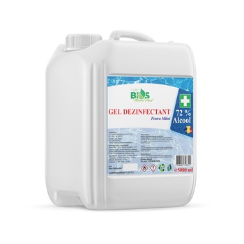 Gel Dezinfectant pentru maini, cu Aloe Vera si 72% Alcool, Produs Avizat, 5 Litri Gel Dezinfectant pentru maini, cu Aloe Vera si 72% Alcool, Produs Avizat, 5 Litri