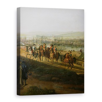 Tablou canvas - Jean-Francois Hue - Napoleon Bonaparte 1769-1821 Vizitand tabara de la Boulogne in iulie 1804, detaliu al lui Napoleon si al Flotilei, 60 x 80 cm Tablou canvas - Jean-Francois Hue - Napoleon Bonaparte 1769-1821 Vizitand tabara de la Boulogne in iulie 1804, detaliu al lui Napoleon si al Flotilei, 60 x 80 cm