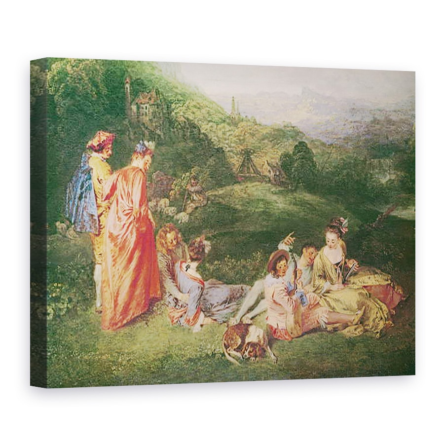 Tablou canvas - Jean Antoine Watteau - Peaceful Love, 50 x 70 cm