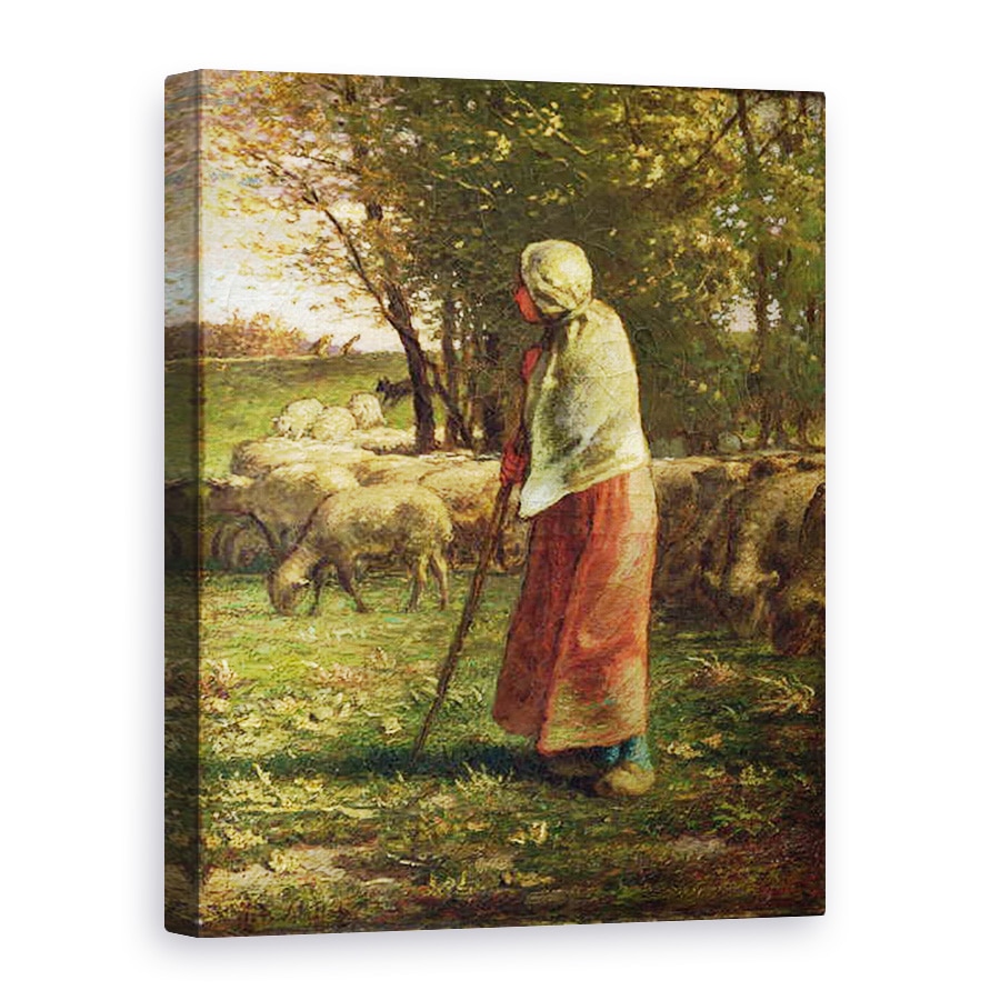 Tablou canvas - Jean-Francois Millet - Micul Pastorita, 50 x 70 cm