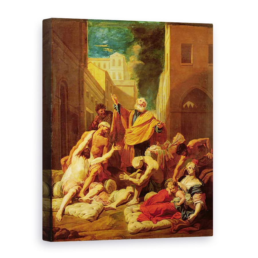 Tablou canvas - Jean-Baptiste Jouvenet - Sfantul Petru vindecand bolnavii, 50 x 70 cm