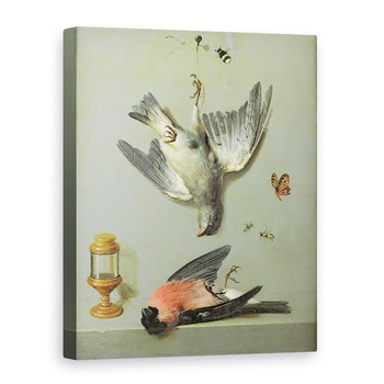 Tablou canvas - Jean-Baptiste Oudry - Natura moarta cu pasari si insecte, 60 x 80 cm Tablou canvas - Jean-Baptiste Oudry - Natura moarta cu pasari si insecte, 60 x 80 cm