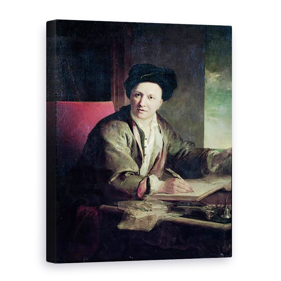 Tablou canvas - Jean Baptiste Greuze - Portret De Bernard le Bovier de Fontenelle 1657-1757, 60 x 80 cm