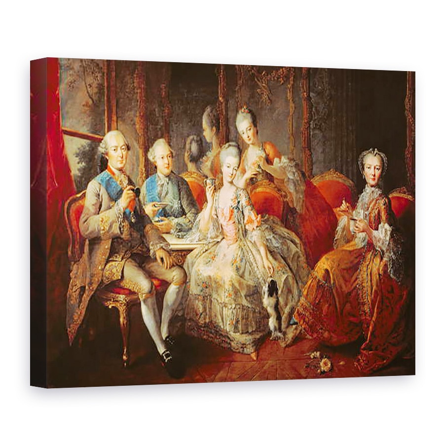 Tablou canvas - Jean Baptiste Charpentier - Familia Penthievre sau Cupa de Ciocolata, 60 x 80 cm