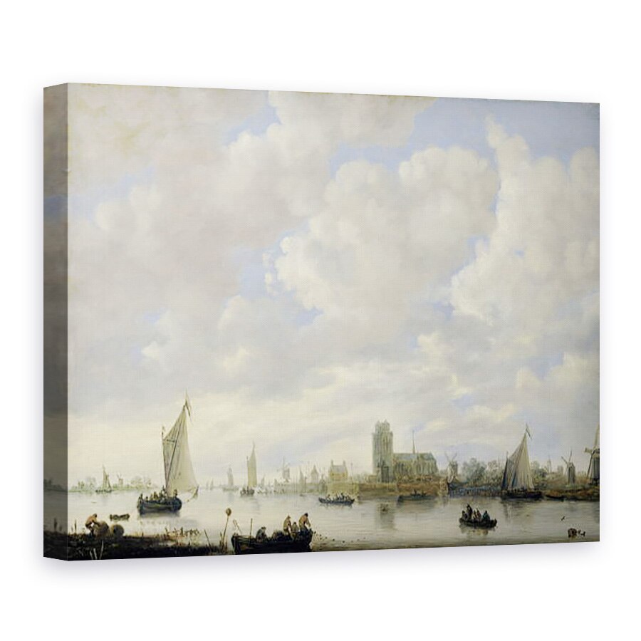 Tablou canvas - Jeronimus van Diest - Vedere de Merwede la Dordrecht, 75 x 100 cm