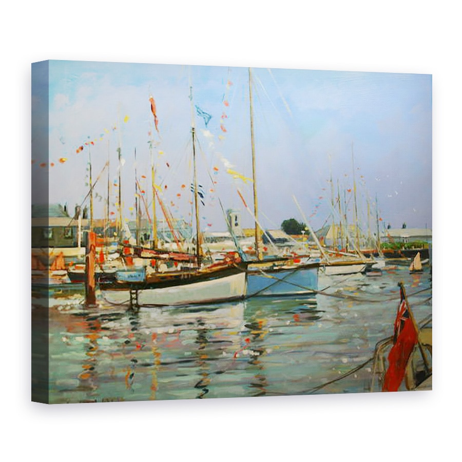 Tablou canvas - Jennifer Wright - Vechi Gaffers, Yarmouth, Insula Wight, 50 x 70 cm