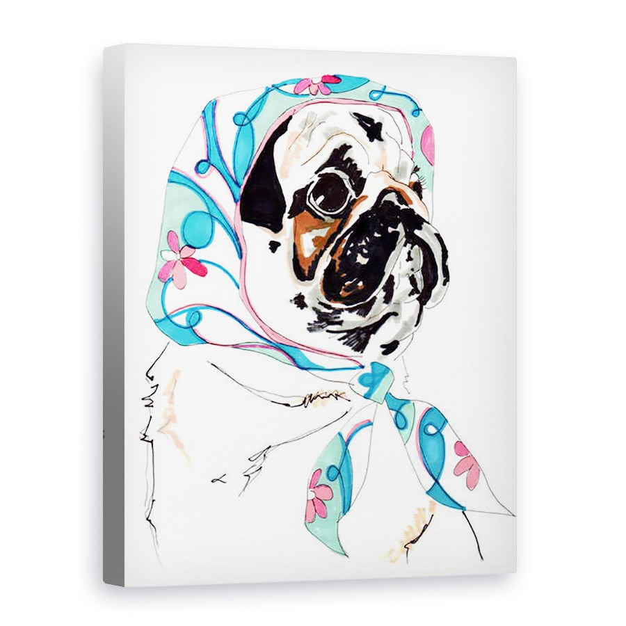 Tablou canvas - Jo Chambers - Pug In Pucci, 60 x 80 cm