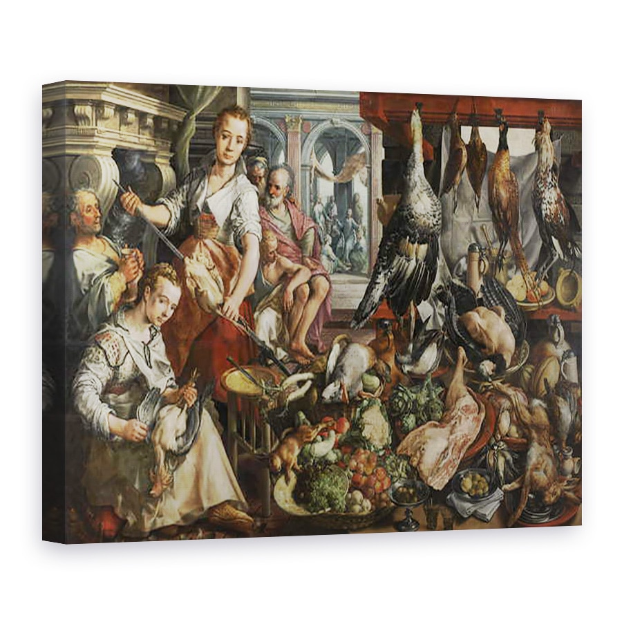 Tablou canvas - Joachim Beuckelaer - Bucataria bine aprovizionata, 75 x 100 cm