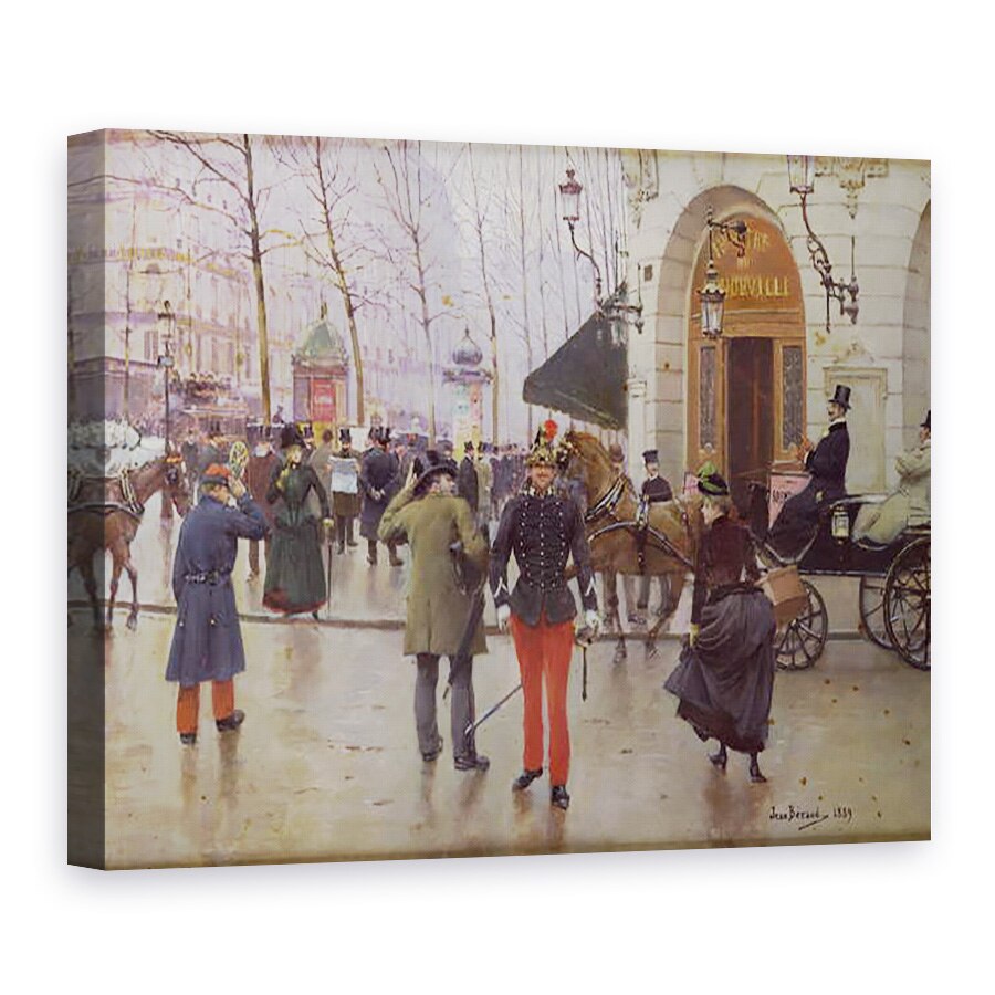 Tablou canvas - Jean Beraud - Bulevardul des Capucines si Teatrul Vaudeville, 50 x 70 cm