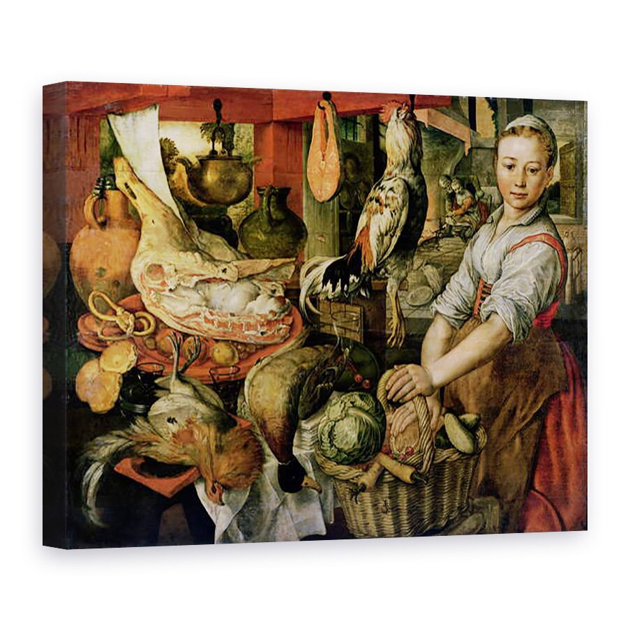 Tablou canvas - Joachim Beuckelaer - Kitchen Interior, 50 x 70 cm
