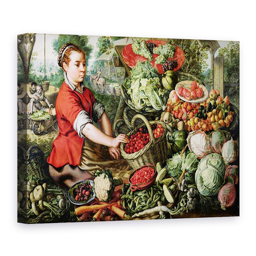 Tablou canvas - Joachim Beuckelaer - Vanzatorul de legume, 50 x 70 cm