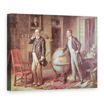 Tablou canvas - Jean Leon Gerome Ferris - Presedintele Theodore Roosevelt si Kaiserul german Wilhelm al II-lea, in disputa privind blocada germana din Venezuela, 50 x 70 cm Tablou canvas - Jean Leon Gerome Ferris - Presedintele Theodore Roosevelt si Kaiserul german Wilhelm al II-lea, in disputa privind blocada germana din Venezuela, 50 x 70 cm