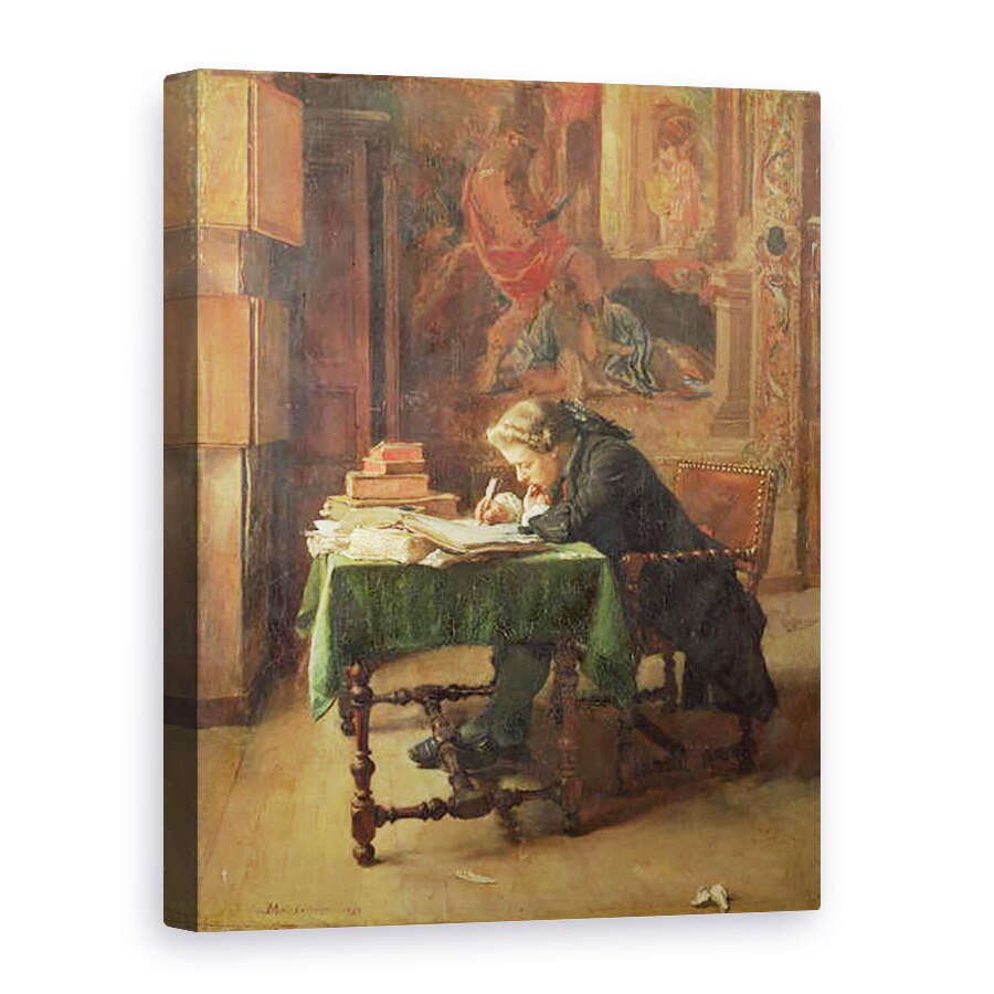 Tablou canvas - Jean-Louis Ernest Meissonier - Tanar scris, 50 x 70 cm