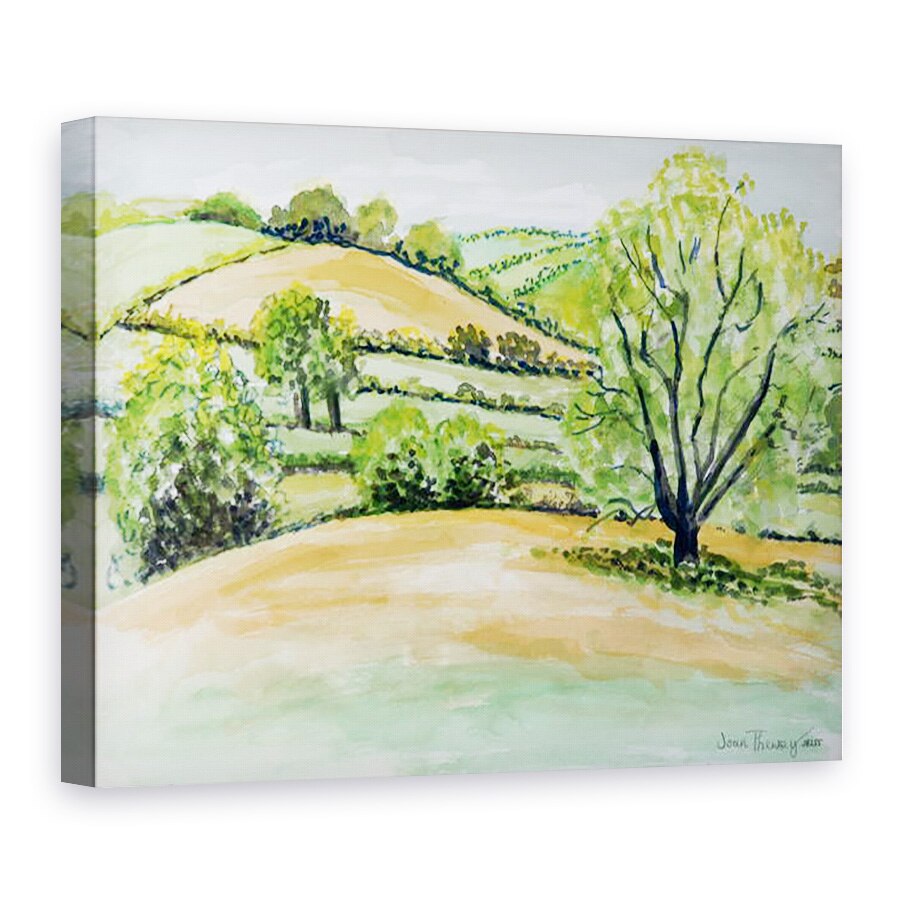 Tablou canvas - Joan Thewsey - Peisajul Suffolk, vedere din Biserica Dalham, 2011, 75 x 100 cm