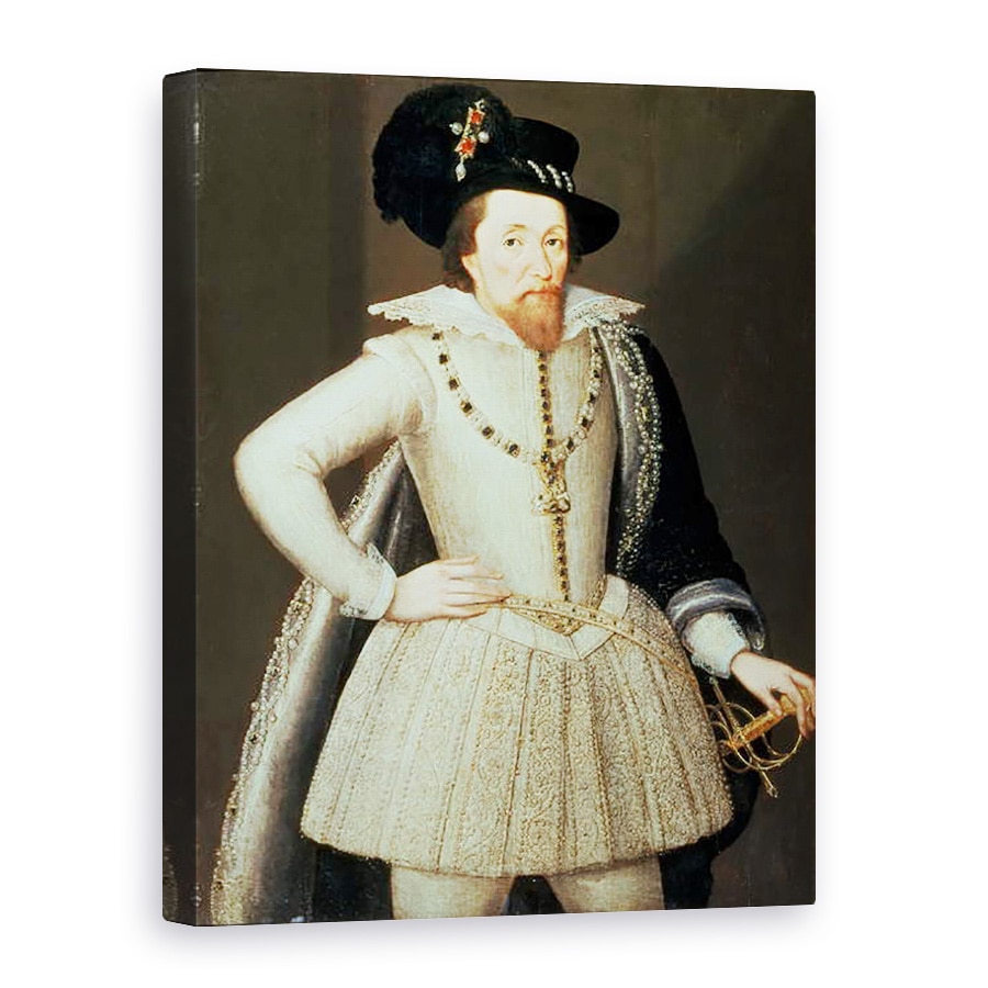 Tablou canvas - John de Critz the Elder - Iacov I, 60 x 80 cm
