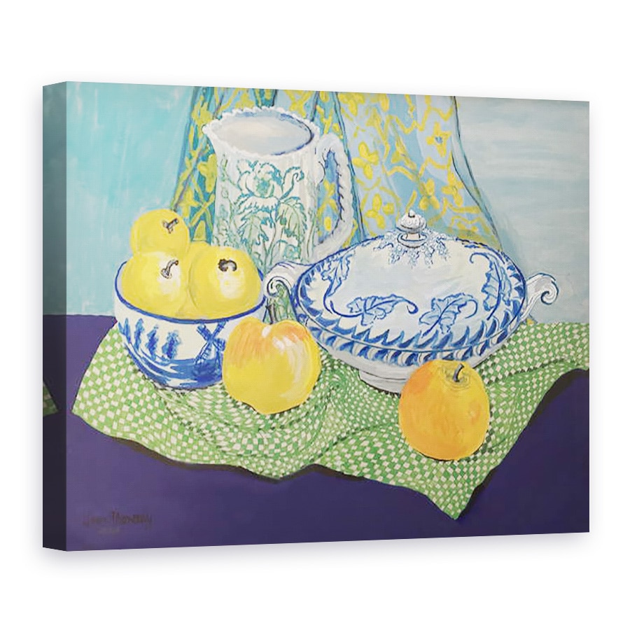 Tablou canvas - Joan Thewsey - Natura moarta cu Tureen si mere, 1999, 50 x 70 cm