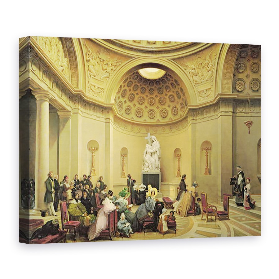Tablou canvas - Lancelot Theodore Turpin de Crisse - Liturghie in Capela Expiatorie, 60 x 80 cm