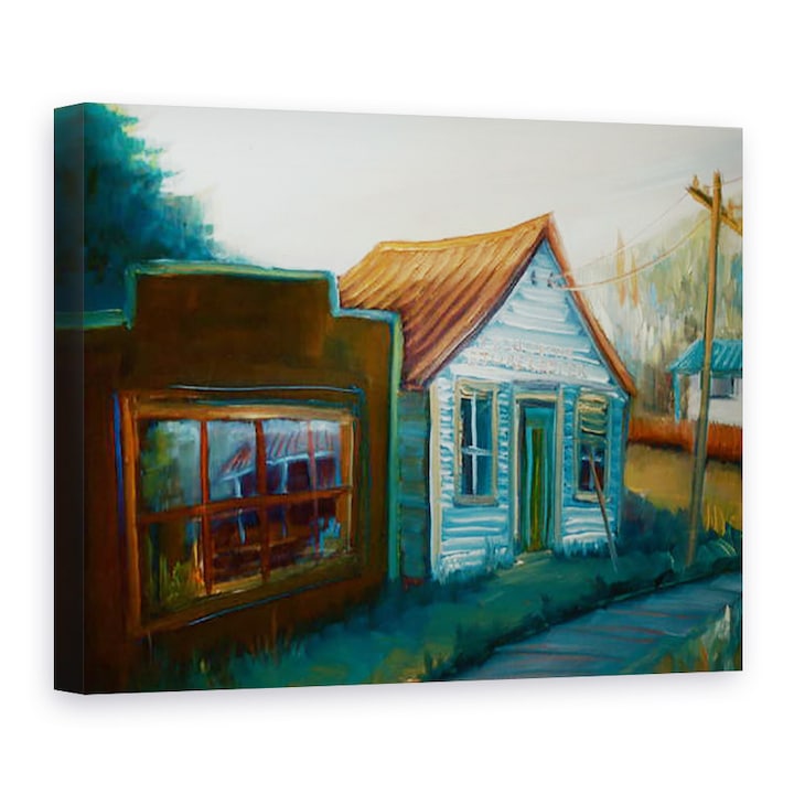 Lee Campbell - Ghost Town, Nyugati part, Észak-Karolina, Vászonkép, 50 x 70 cm