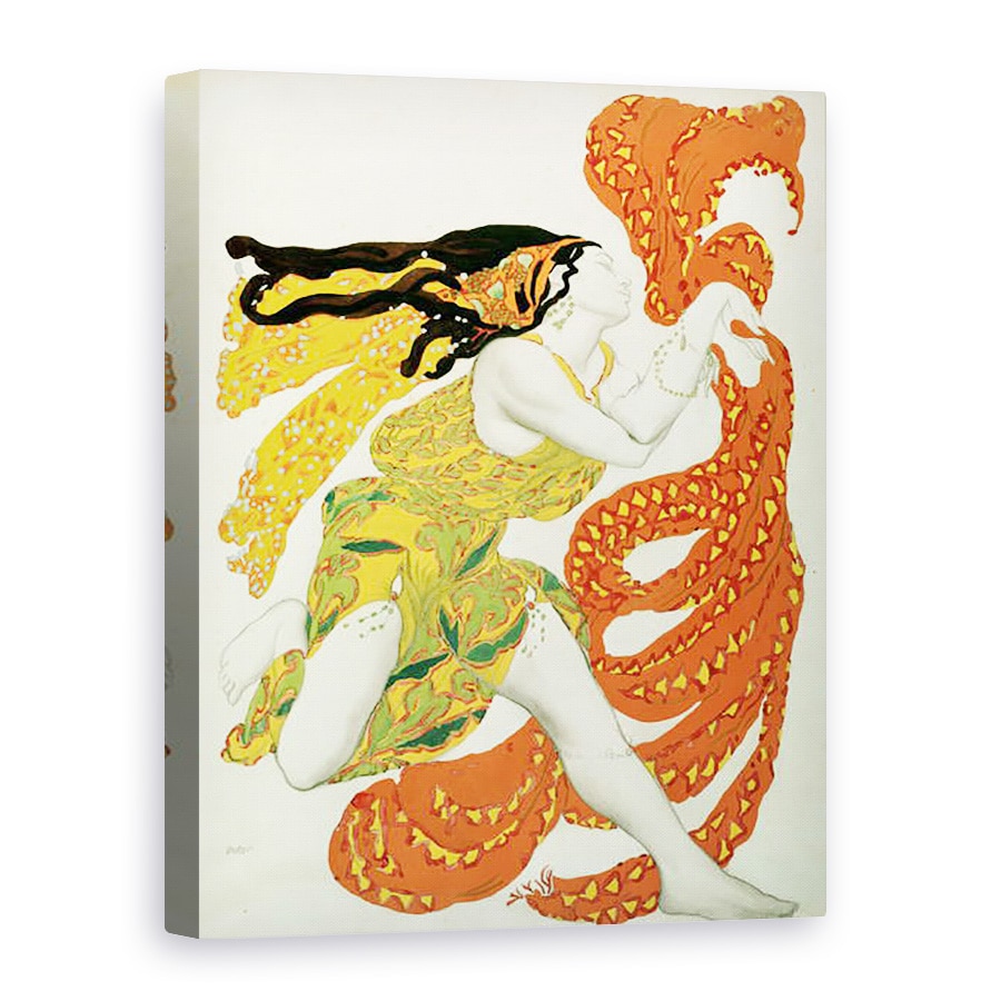 Tablou canvas - Leon Bakst - Design-ul costumului pentru un bacant in Narcisse de Tcherepnin, 60 x 80 cm