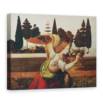 Tablou canvas - Leonardo da Vinci - Angel Gabriel, detalii de la Buna Vestire, 60 x 80 cm Tablou canvas - Leonardo da Vinci - Angel Gabriel, detalii de la Buna Vestire, 60 x 80 cm