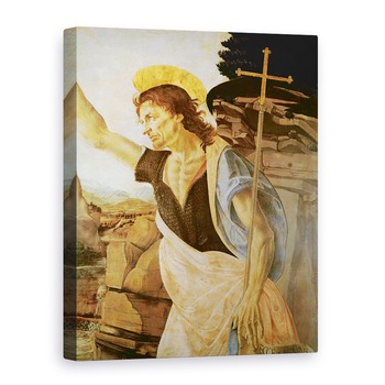 Tablou canvas - Leonardo da Vinci - Botezul lui Hristos, detaliu al Sfantului Ioan Botezatorul, 60 x 80 cm Tablou canvas - Leonardo da Vinci - Botezul lui Hristos, detaliu al Sfantului Ioan Botezatorul, 60 x 80 cm