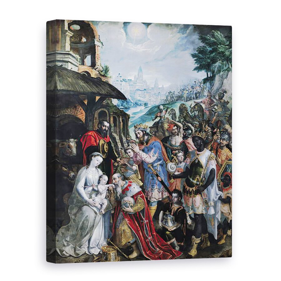 Tablou canvas - Maarten de Vos - Adorarea Magilor, 75 x 100 cm
