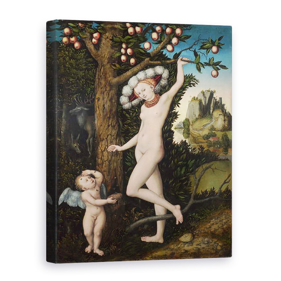 Tablou canvas - Lucas Cranach the Elder - Venus si Cupidon, 75 x 100 cm