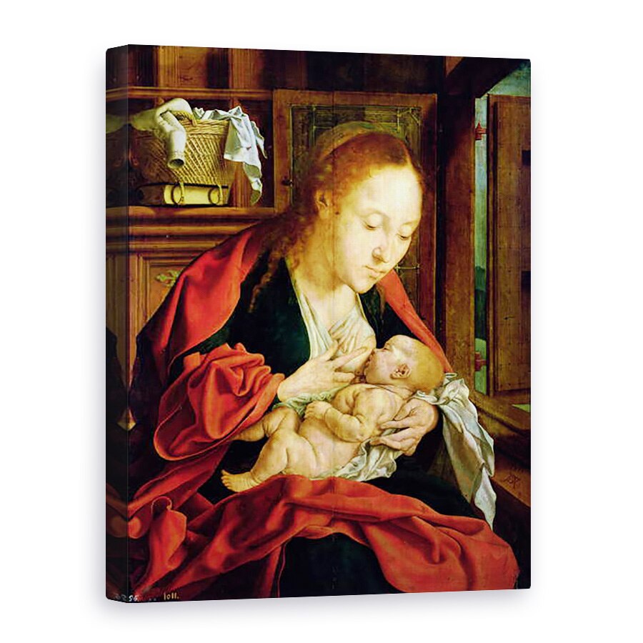 Tablou canvas - Marinus van Reymerswaele - Madonna Hranirea copilului Hristos, 75 x 100 cm