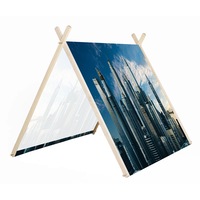 cort art factory pentru copii cu cadru din lemn natural si panza cladirile cu care se mandresc metropolele decoratiuni latime 120 cm x inaltime 115 cm x adancime 150 cm imagen 44_0_
0