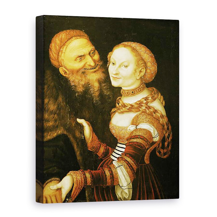 Tablou canvas - Lucas Cranach the Elder - Curtezana si batranul, 75 x 100 cm