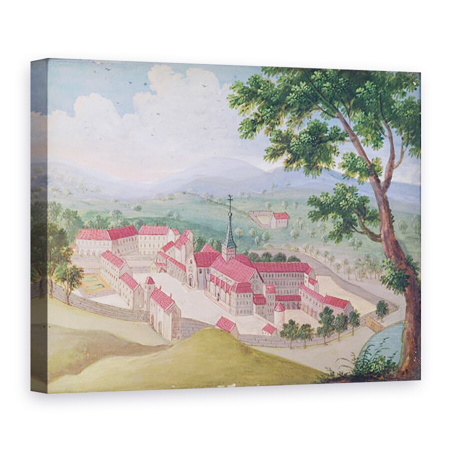 Tablou canvas - Louise Madelaine Cochin - Vedere generala a manastirii dinspre est, de la lAbbaye de Port-Royal, 60 x 80 cm