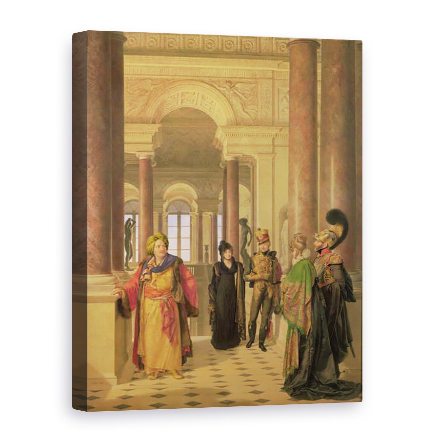 Tablou canvas - Louis Eugene Gabriel Isabey - Scara principala a Luvrului, 60 x 80 cm