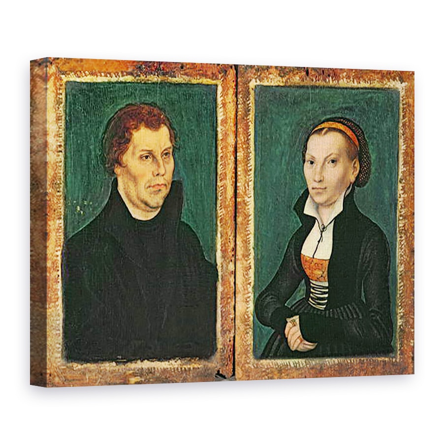 Tablou canvas - Lucas Cranach the Elder - Martin Luther, Katharina von Bora, 75 x 100 cm