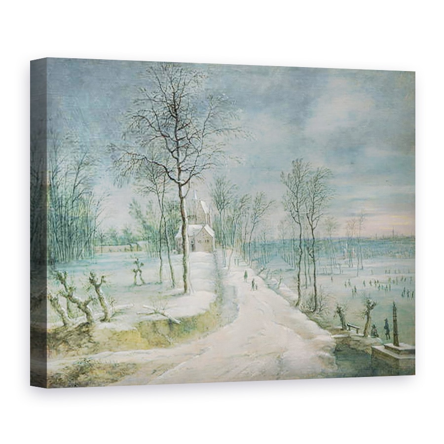 Tablou canvas - Lucas van Uden - Peisaj iarna, 75 x 100 cm