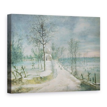 Tablou canvas - Lucas van Uden - Peisaj iarna, 75 x 100 cm Tablou canvas - Lucas van Uden - Peisaj iarna, 75 x 100 cm