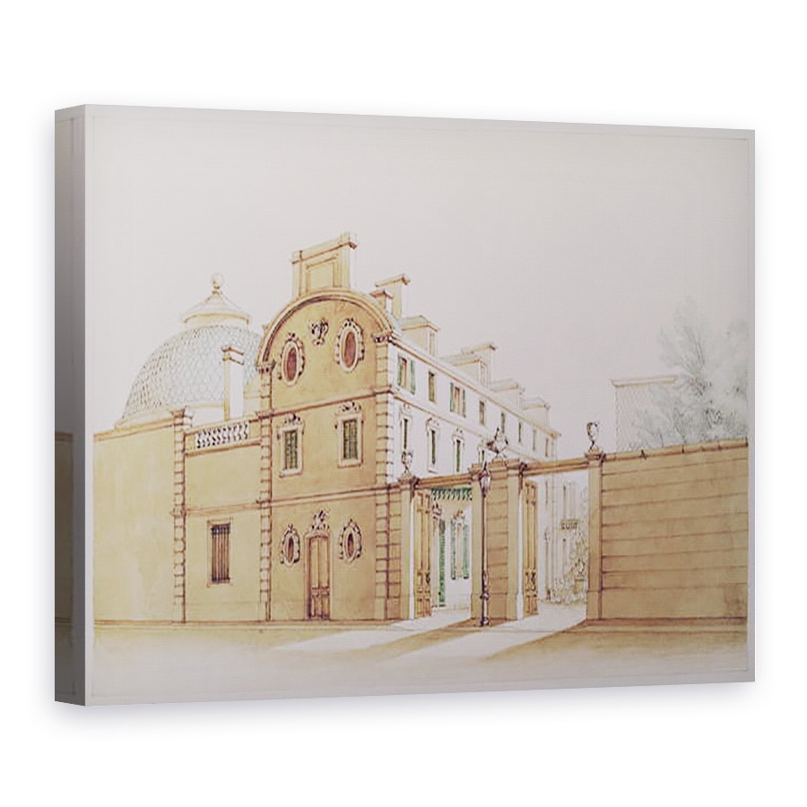 Tablou canvas - M. Santi - Vedere a casei din rue Fortunee, 75 x 100 cm