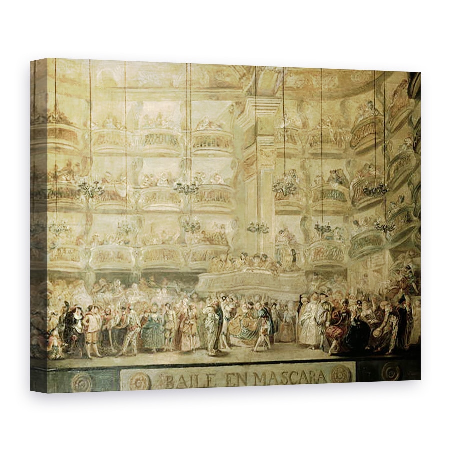 Tablou canvas - Luis Paret y Alcazar - Balul Mascat, 75 x 100 cm