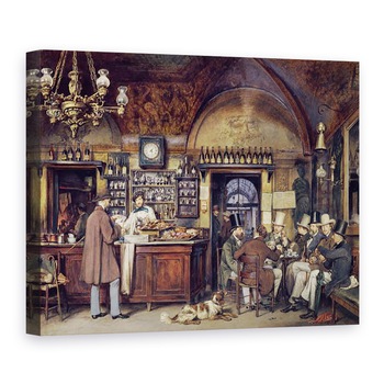 Tablou canvas - Ludwig Passini - Cafeneaua Grecesc din Roma, 75 x 100 cm Tablou canvas - Ludwig Passini - Cafeneaua Grecesc din Roma, 75 x 100 cm